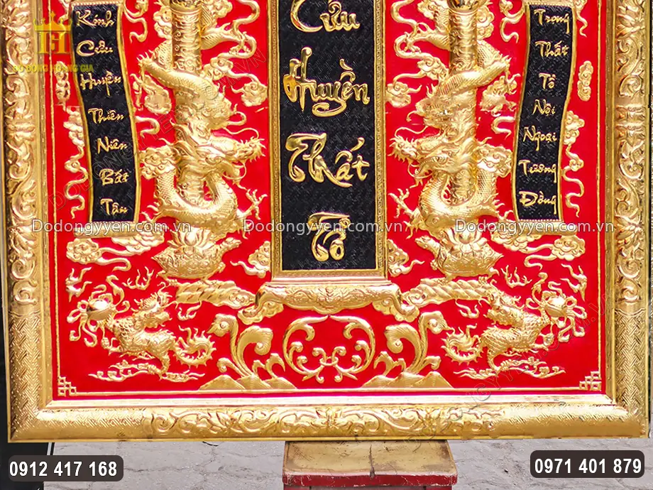 Họa tiết hoa văn được mạ v&agrave;ng 24K cao cấp